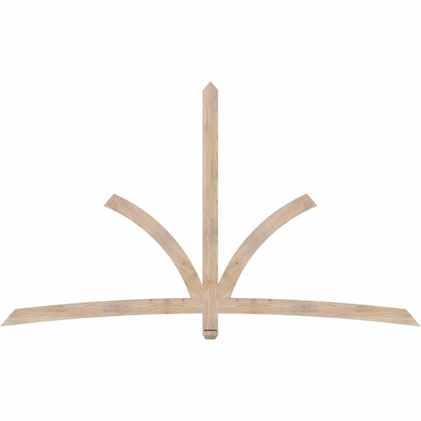 Ekena Millwork Davenport Smooth Timber Gable Bracket, Douglas Fir, 96"W x 56"H x 1 1/2"D x 3 1/2"F, 14/12 Pitch GBW096X56X0204DAV00SDF - main
